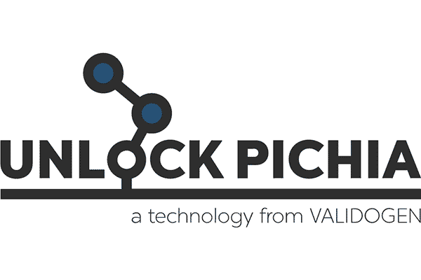 UNLOCK PICHIA, a technology from VALIDOGEN Logo Vector PNG